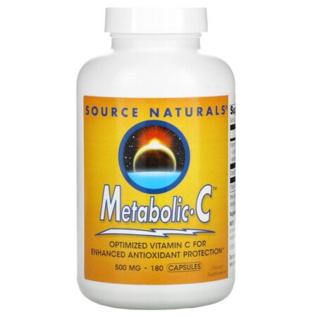 Source Naturals, C Metabólico, 500 mg, 180 Cápsulas