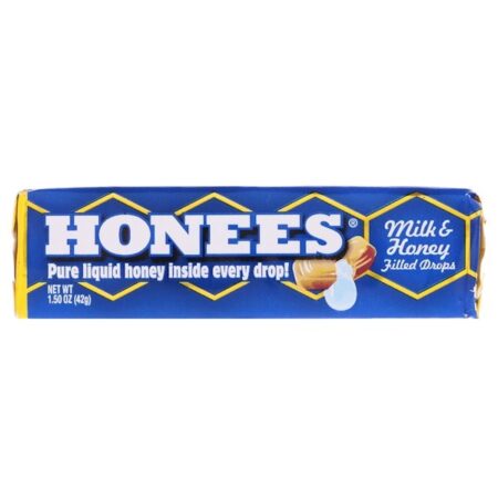 Honees, Gotas Recheadas de Leite e Mel, 1,50 oz (42 g)