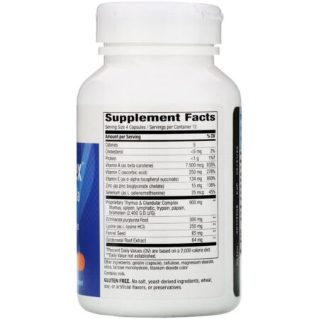 Nature's Way, ThymuPlex, Immune Formula, 50 cápsulas - Imagem 2