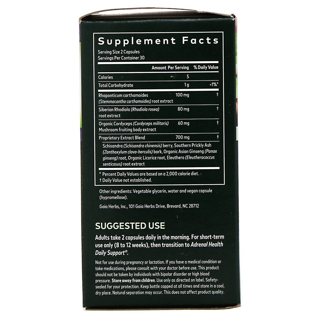 Gaia Herbs, Adrenal Health, Jump Start, 60 Fitocápsulas Líquidas Veganas - Imagem 2