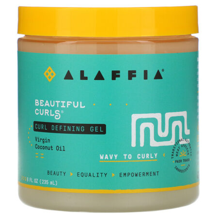 Alaffia, Beautiful Curls, Curl Defining Gel, Wavy to Curly, Virgin Coconut Oil, 8 fl oz (235 ml)