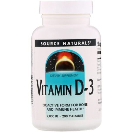 Source Naturals, Vitamina D3, 2000 UI, 200 Cápsulas