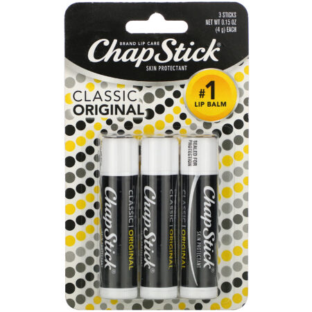 Chapstick, Lip Care Skin Protectant, Classic Collection, 3 Sticks, 0.15 oz (4 g) Each - Image 2