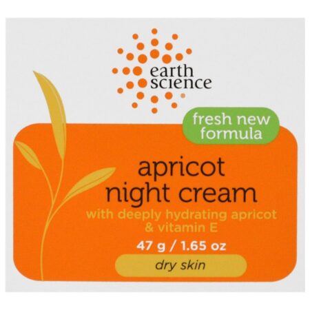 Earth Science, Creme Noturno de Damasco, 1,65 oz (47 g)