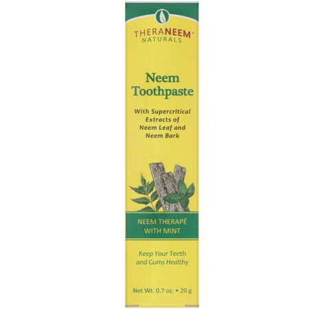 Organix South, TheraNeem Naturals, Therapé de Nim com Menta, Creme Dental de Nim, 20 g