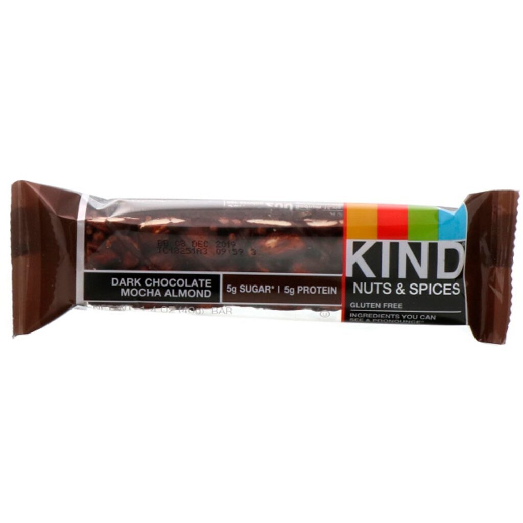 KIND Bars, Nozes e Especiarias, Chocolate Amargo com Mocha e Amêndoas, 12 Barras, 1.4 oz (40g) Cada - Imagem 4