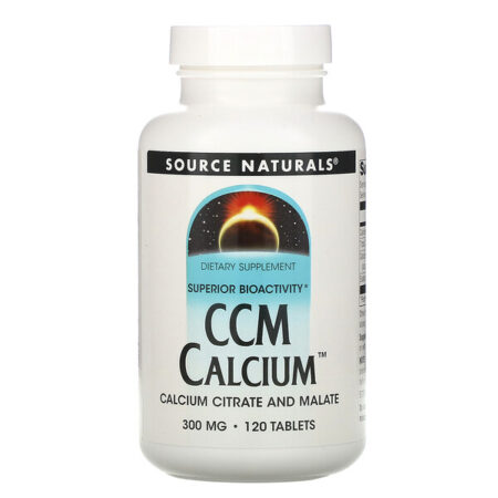 Source Naturals, Cálcio CCM, 300 mg, 120 tabletes