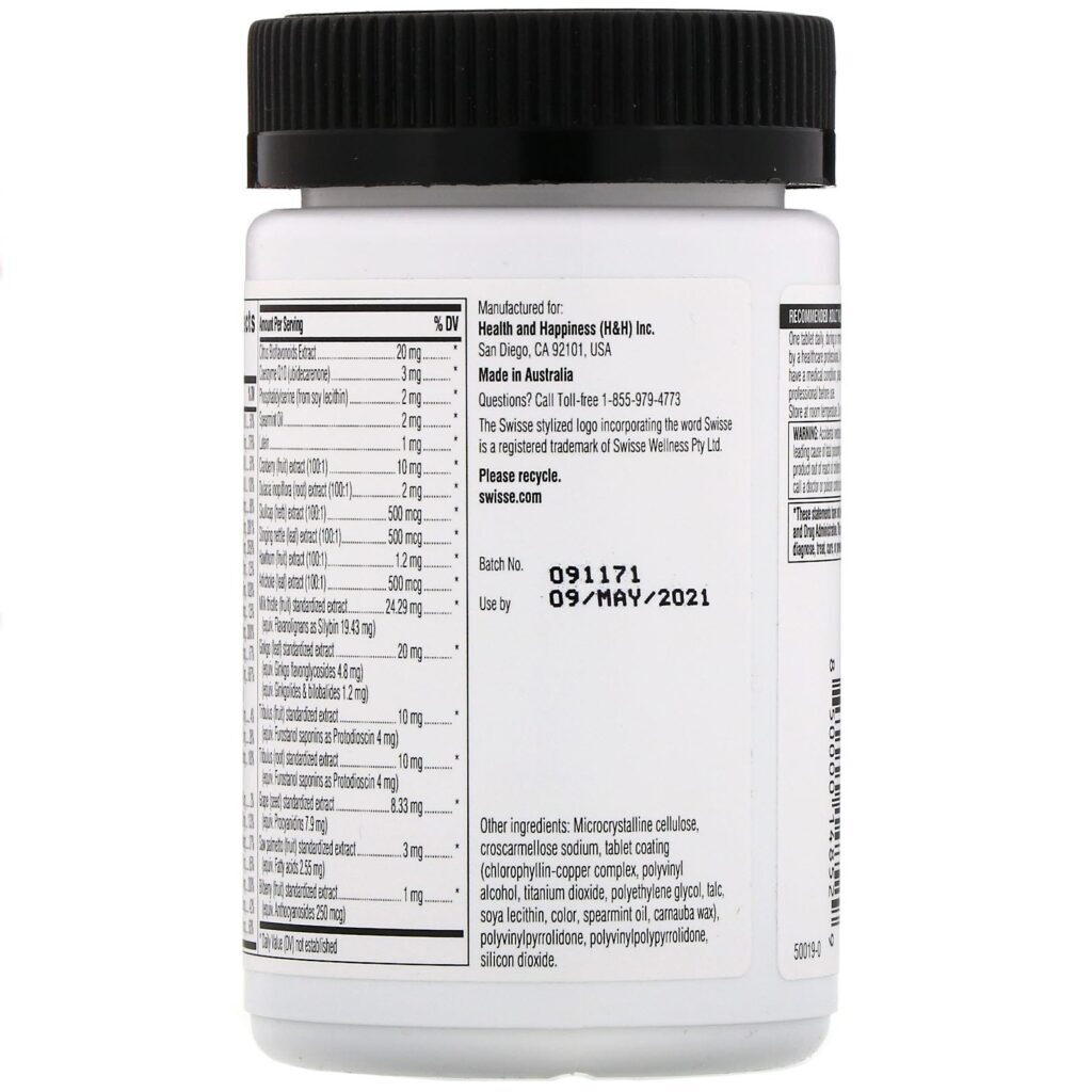 Swisse, Multivitamínico Men's Ultivite 50+, 60 Comprimidos - Imagem 3