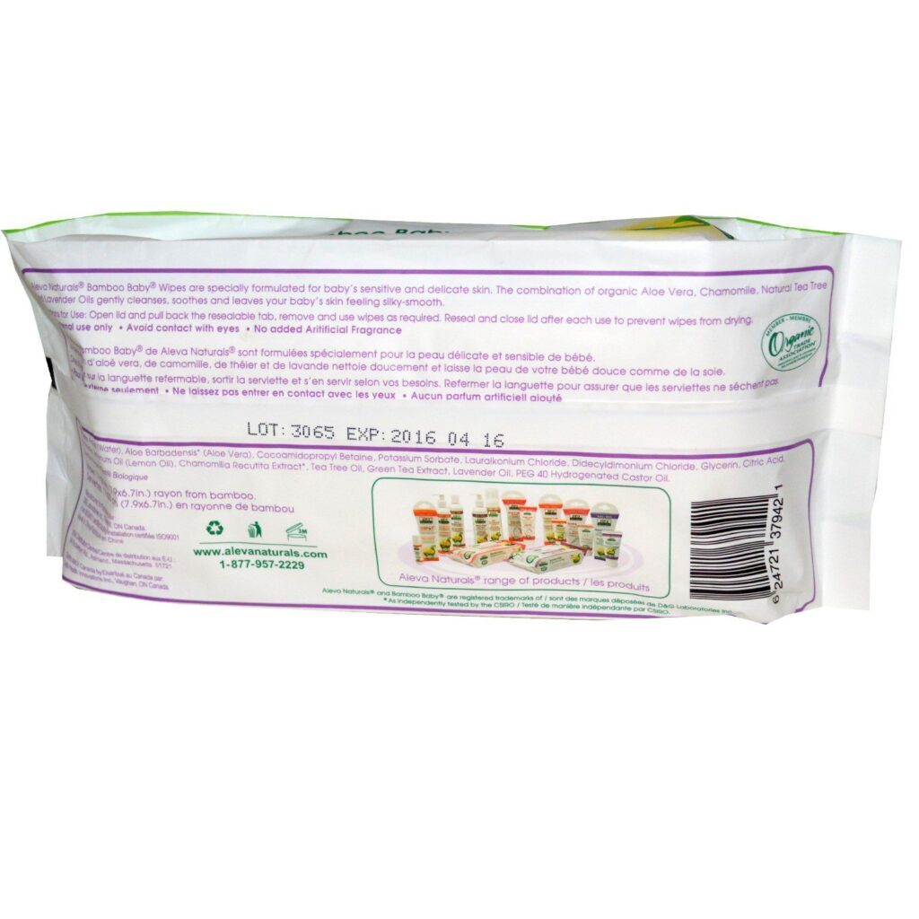 Aleva Naturals, Lenços de Bebê Bamboo, Perfumado, 80 Lenços - Imagem 2