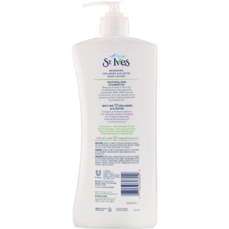 St. Ives, Body Lotion, Renewing, Collagen & Elastin, 21 fl oz (621 ml) - Image 2