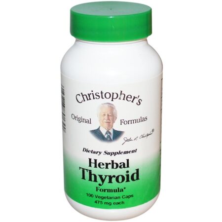 Christopher's Original Formulas, Herbal Thyroid Formula, 475 mg, 100 Vegetarian Caps