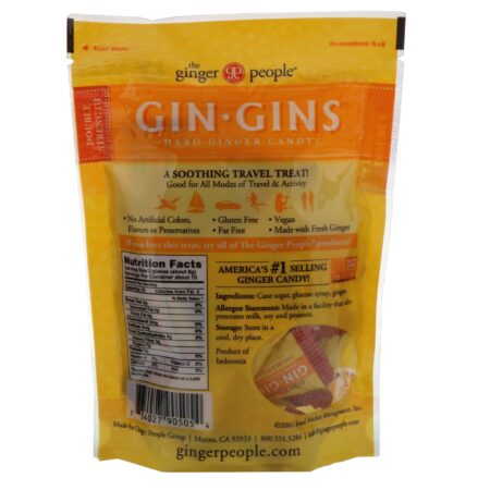 The Ginger People, Gin Gins, Bala dura de Gengibre, Duas vezes mais potência, 3 oz (84 g) - Image 2