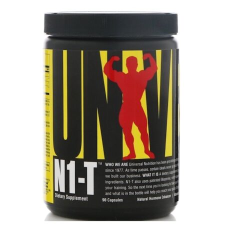 Universal Nutrition, N1-T, Suplemento de Testosterona Natural, 90 Cápsulas