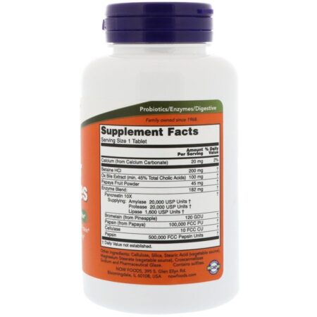 Now Foods, Super Enzimas, 90 Comprimidos - Imagem 2