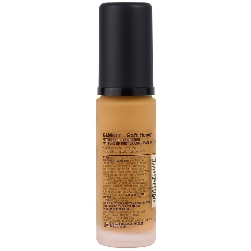 L.A. Girl, Base Pro Matte HD, mel suave, 1 fl oz (30 ml) - Imagem 2