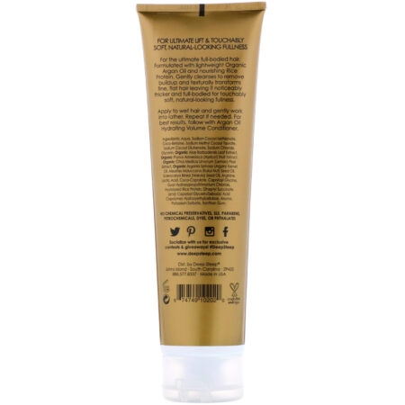 Deep Steep, Óleo de Argan, Shampoo Hidratante Para Volume, Deliciosamente Volumoso, 295ml - Image 2