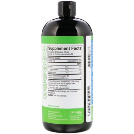 Zenwise Health, C8-MAX, Óleo TCM de Ácido Caprílico, Acelerador de Metabolismo, Sem Sabor, 946 ml (32 fl oz) - Imagem 2