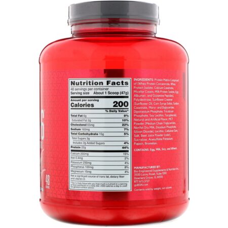 BSN, Syntha-6, Matriz de Proteínas Ultrapremium, Milk Shake de Morango, 5,0 lbs (2,27 kg) - Image 2