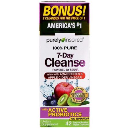 Purely Inspired, 100% Pure 7-Day Cleanse, 42 Easy-to-Swallow Veggie Capsules