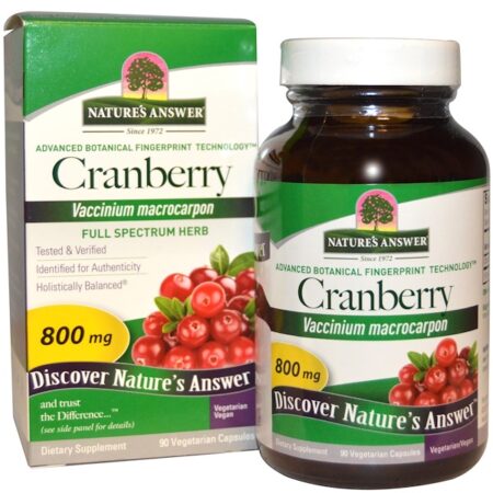 Nature's Answer, Cranberry, 800 mg, 90 Cápsulas Vegetais