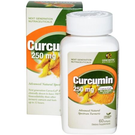 Genceutic Naturals, Curcumina, 250 mg, 60 Softgels