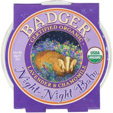 Badger Company, Organic, Night-Night Balm, Lavender & Chamomile, 2 oz (56 g) - Image 2