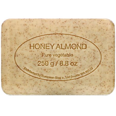 European Soaps, Pre de Provence Bar Soap, Honey Almond, 8.8 oz (250 g) - Image 2