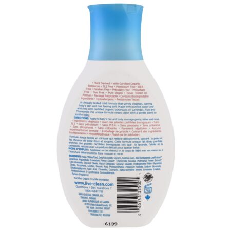 Live Clean, Baby, Hidratação Suave, Shampoo e Sabonete Líquido sem Lágrimas, 300 ml (10 fl oz) - Image 2