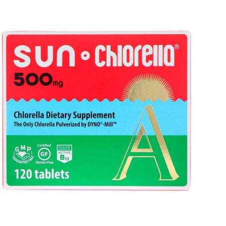 Sun Chlorella, Alga Clorela do Sol A, 500 mg, 120 Cápsulas