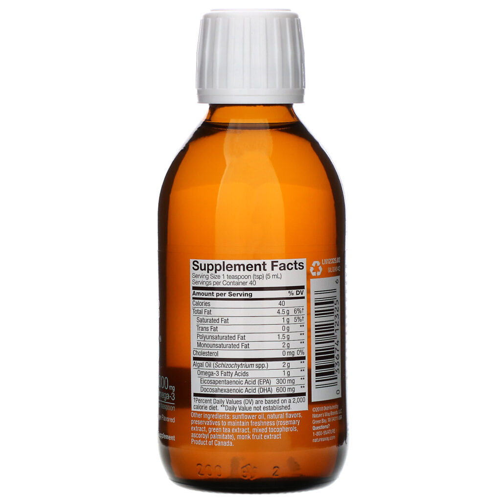 Ascenta, NutraVege, Omega-3 Plant, Extra Strength, Cranberry Orange Flavored, 1,000 mg, 6.8 fl oz (200 ml) - Imagem 2
