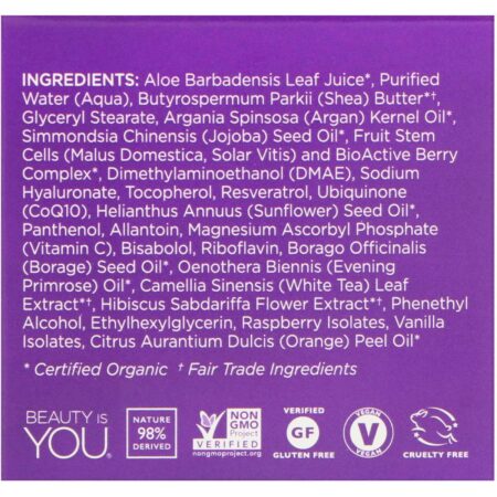 Andalou Naturals, Creme Lift & Firmeza, DMAE Hialurônico, 1,7 fl oz (50 ml) - Image 3