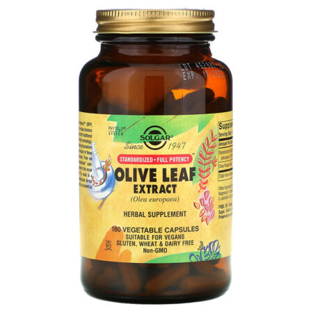 Solgar, Olive Leaf Extract, 180 Vegetable Capsules