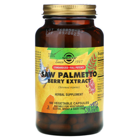 Solgar, Extrato de Saw Palmetto Berry, 180 Cápsulas Vegetais