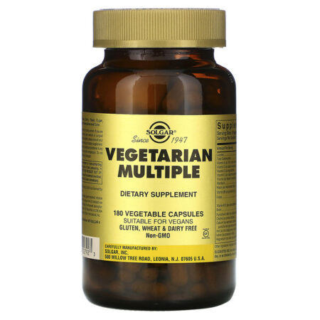 Solgar, Vegetarian Multiple, 180 Vegetable Capsules