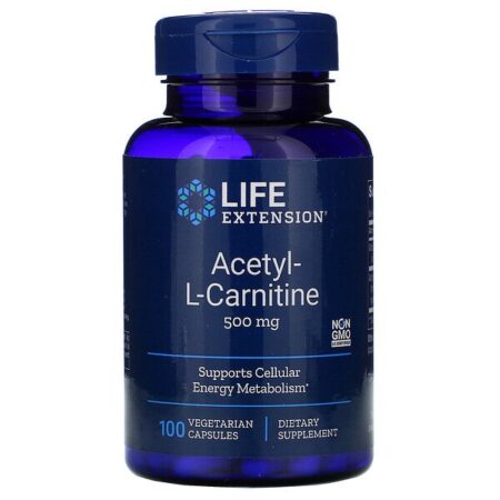 Life Extension, Acetyl-L-Carnitina, 500 mg, 100 Cápsulas Vegetais