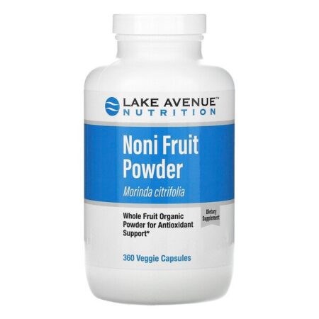 Lake Avenue Nutrition, Pós de Fruto Noni, Pó Orgânico de Fruto Inteiro, 360 Cápsulas vegetais