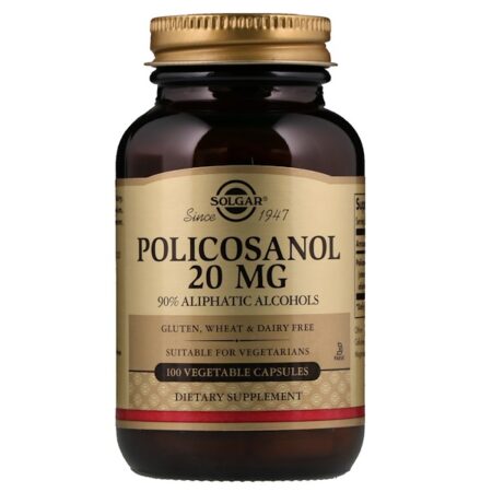 Solgar, Policosanol, 20 mg, 100 cápsulas vegetais