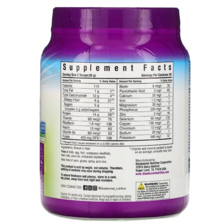 Bluebonnet Nutrition, Levedura de Cerveja Super Earth, Sem Sabor, 2 lb (908 g) - Image 2