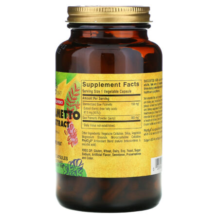 Solgar, Extrato de Saw Palmetto Berry, 180 Cápsulas Vegetais - Image 2