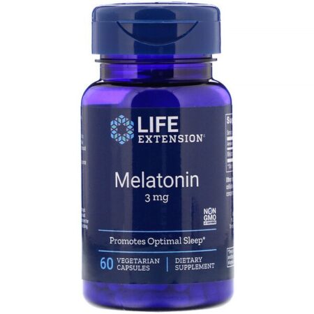 Life Extension, Melatonina, 3 mg, 60 Cápsulas Vegetarianas