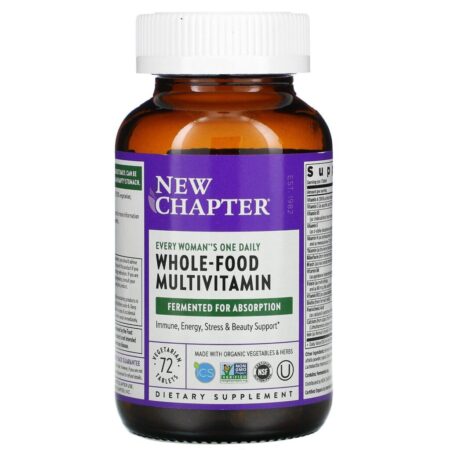 New Chapter, Every Woman's One Daily Multi, 72 Comprimidos - Imagem 4