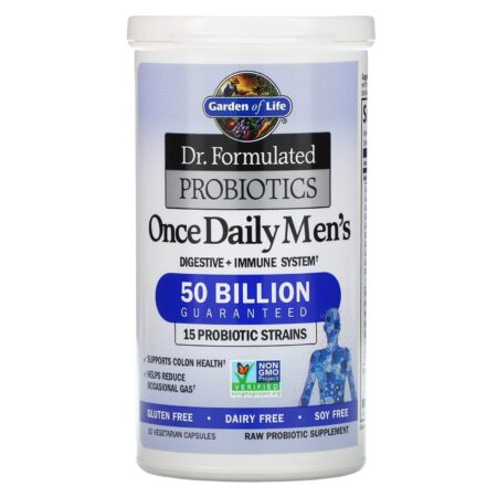 Garden of Life, Dr. Formulated Probiotics, Once Daily Men's, 50 Billion, 30 Vegetarian Capsules - Image 3