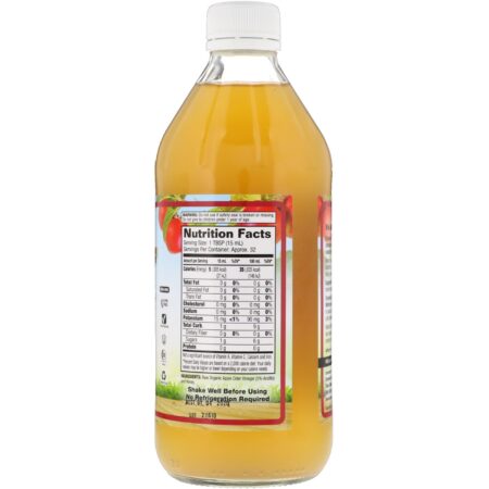 Dynamic Health Laboratories, Vinagre de Cidra de Maçã Puro e Orgânico com 'Mãe' e Mel, 473 ml (16 fl oz) - Image 2