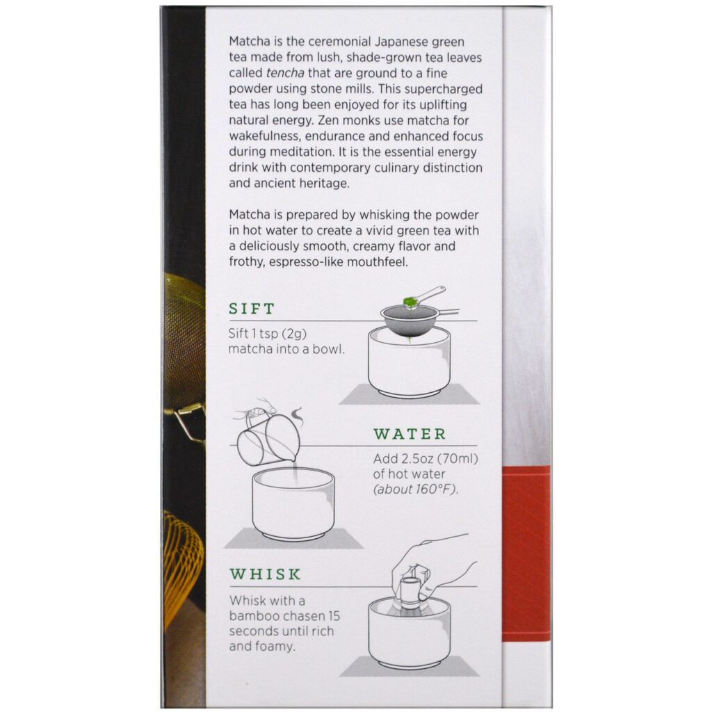 Rishi Tea, Matchá da Casa de Chá, Chá Verde Orgânico Cerimonial Japonês em Pó, 0,70 oz (20 g) - Imagem 3