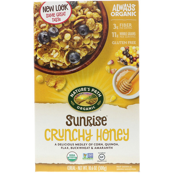 Nature's Path, Cereal Sunrise Orgânico Crocante de Mel, 10.6 oz (300 g)