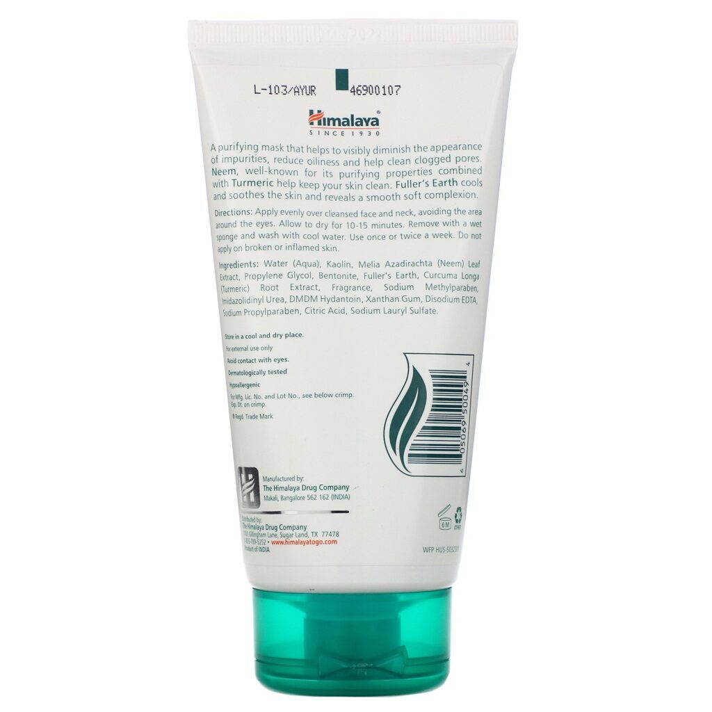 Himalaya, Neem Purificante, Máscara, 5,07 fl oz (150 ml) - Imagem 2