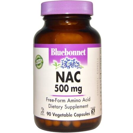 Bluebonnet Nutrition, NAC, 500 mg, 90 Cápsulas Vegetais