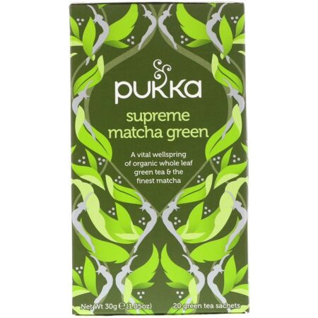 Pukka Herbs, Matcha Verde Supremo, 20 Saquinhos de Chá Verde, 1,05 oz (30 g)