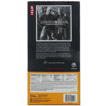 Clif Bar, Barra de Energia, Bolo de Cenoura, 12 Barras, 68 g Cada - Image 3