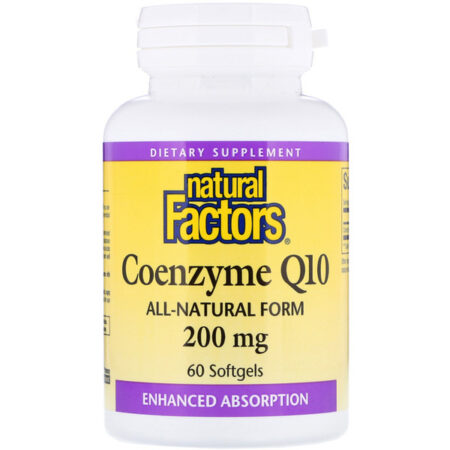 Natural Factors, Coenzima Q10, 200 mg, 60 Cápsulas Softgel